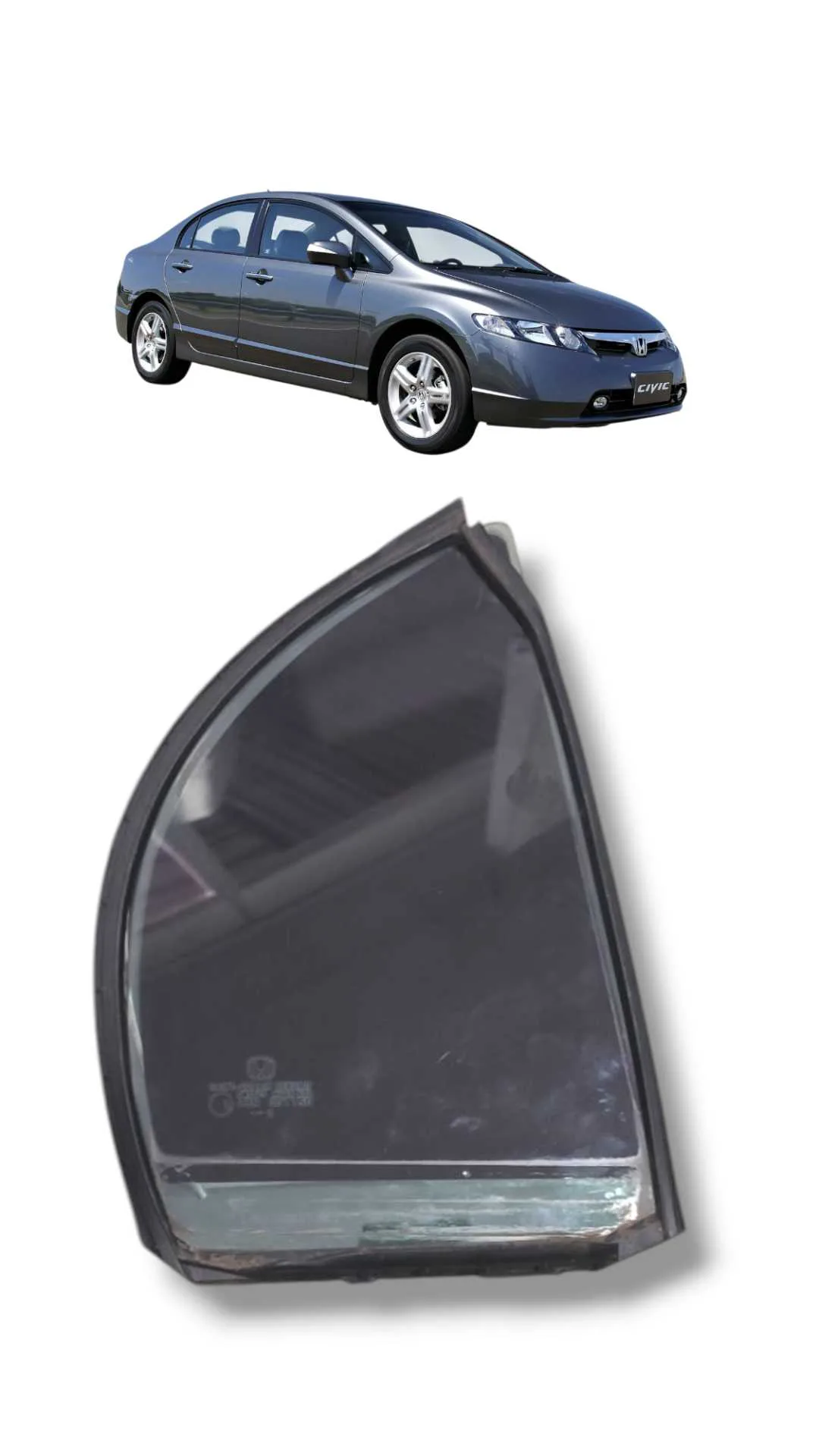 Vidro vigia traseiro direito Honda Civic G8 2007 2011