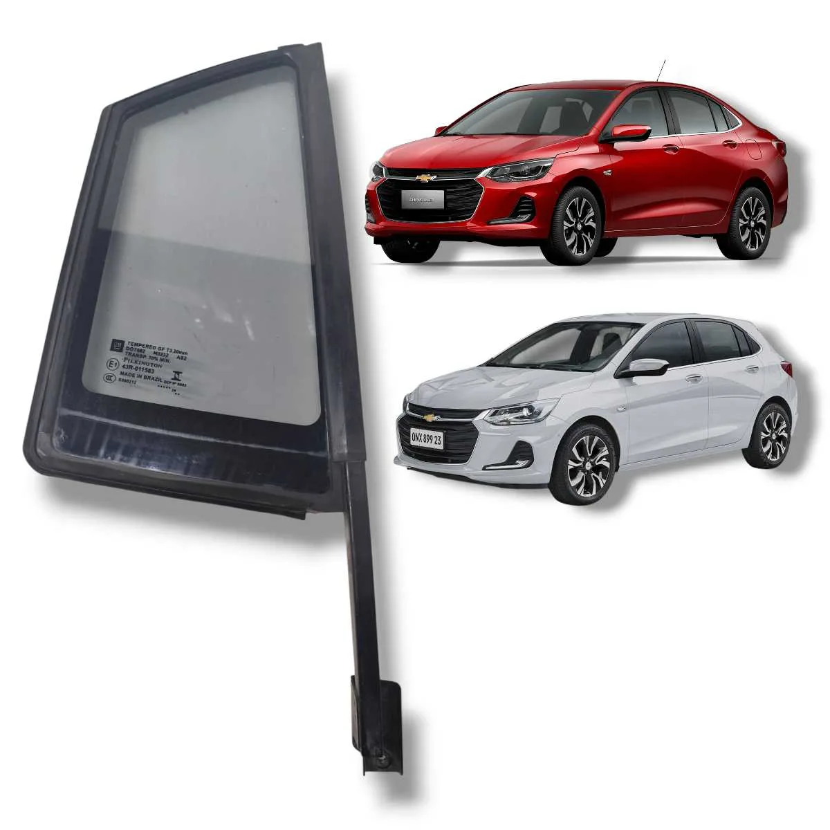 Vidro fixo lateral traseiro direito Onix 2020 2024 original
