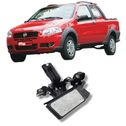 Estribo traseiro esquerdo caçamba Fiat Strada 2010 2015